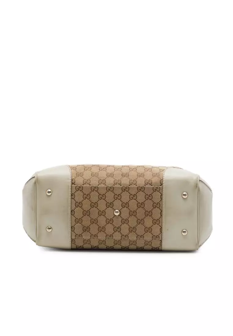 Pre-Loved Gucci Gg Canvas Web Mayfair Tote