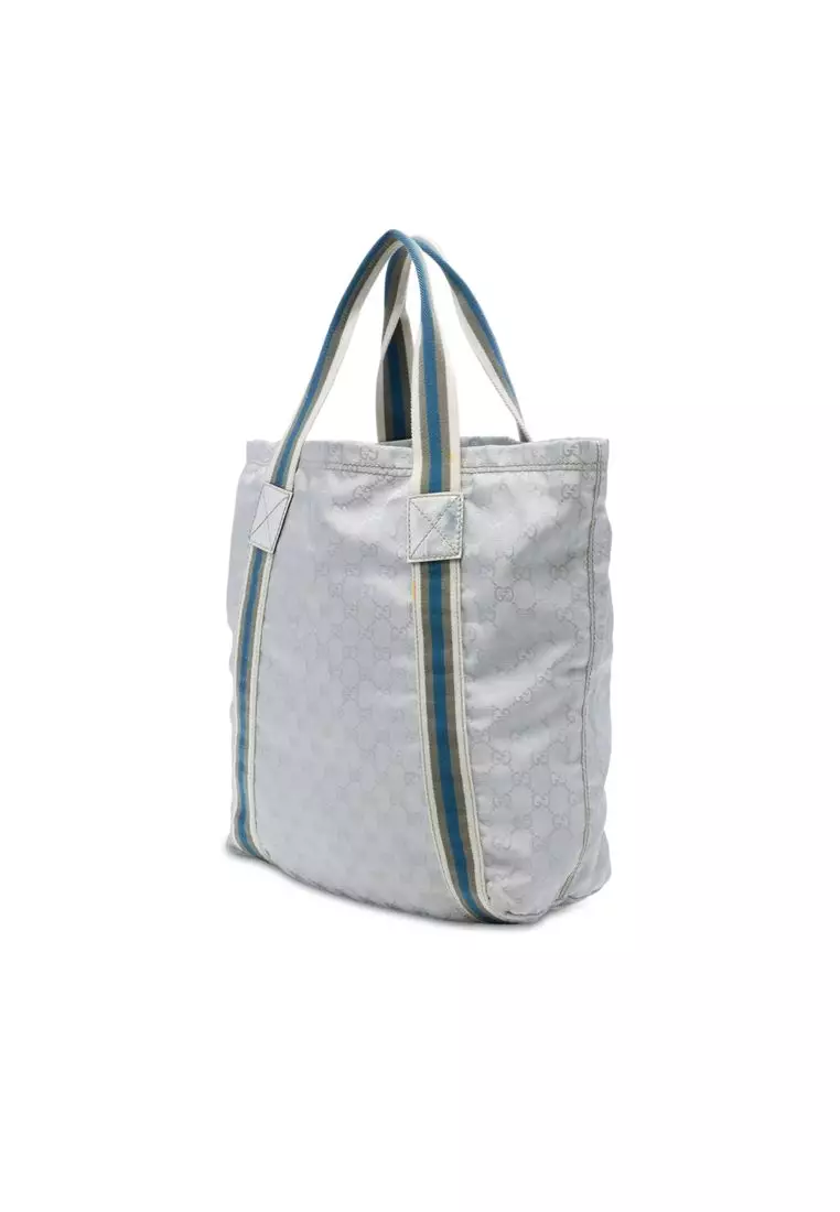 Pre-Loved Gucci Gg Canvas Web Tote