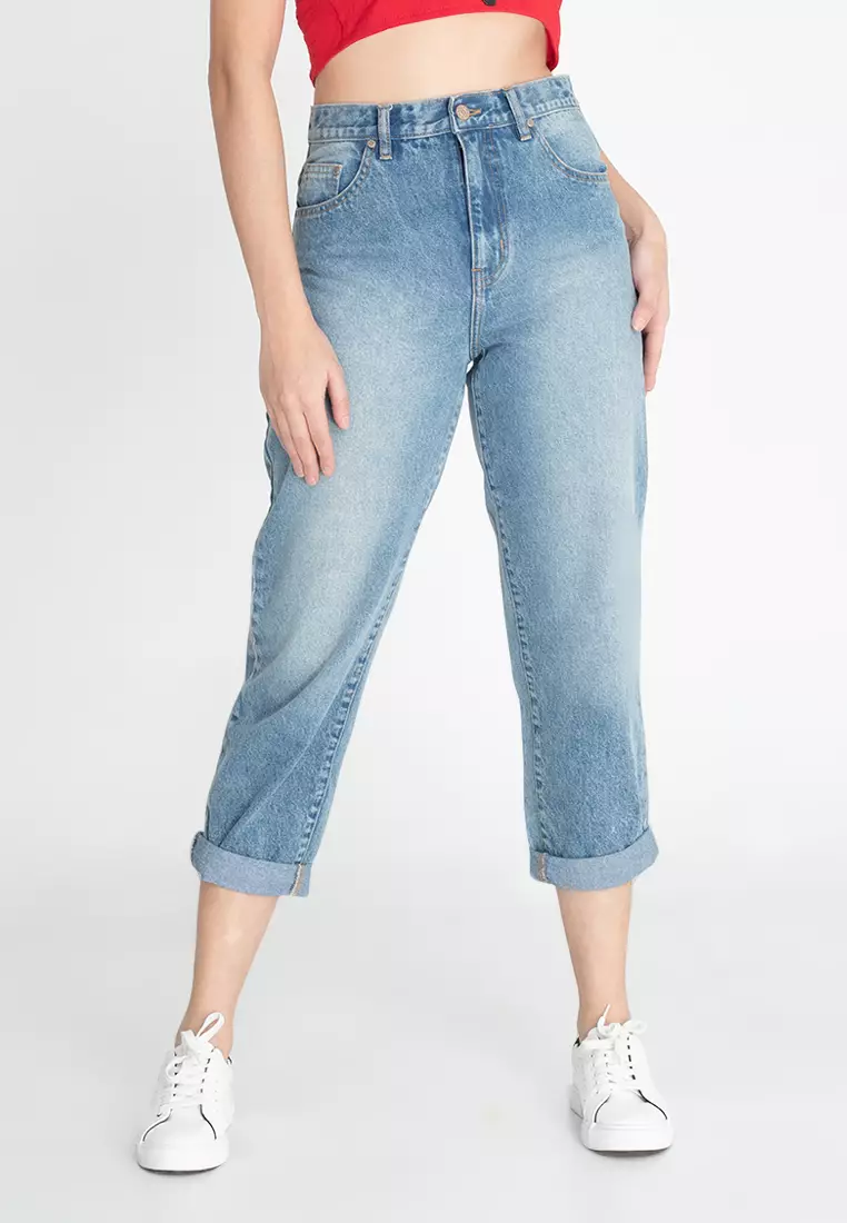 Buy Next High Rise Light Wash Mom Jeans 2024 Online Zalora Philippines 6867