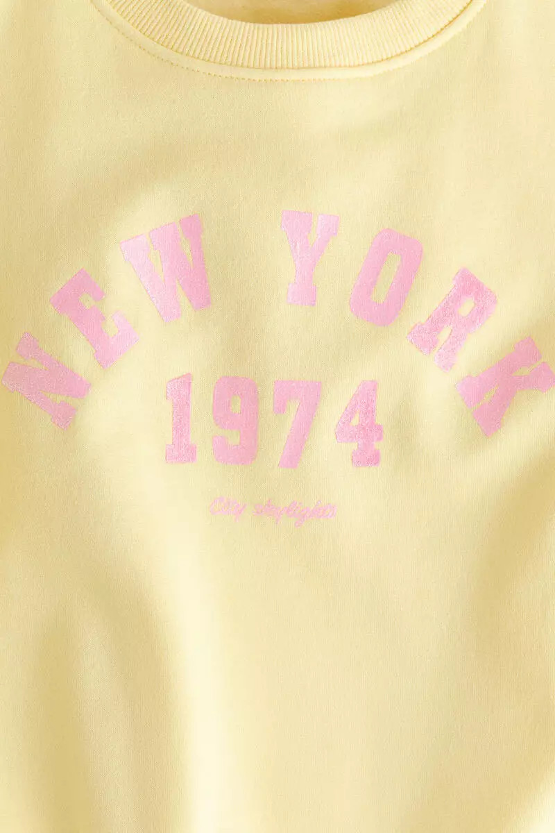 Printed brushed-inside sweatshirt