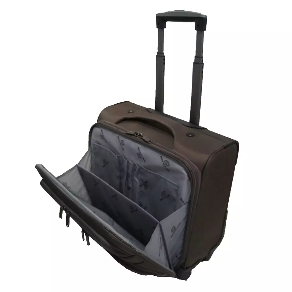 Navy Club Aldous Koper Kabin SoftCase - 4 Roda Putar TSA Lock With Laptop Case - Size 16 Inch