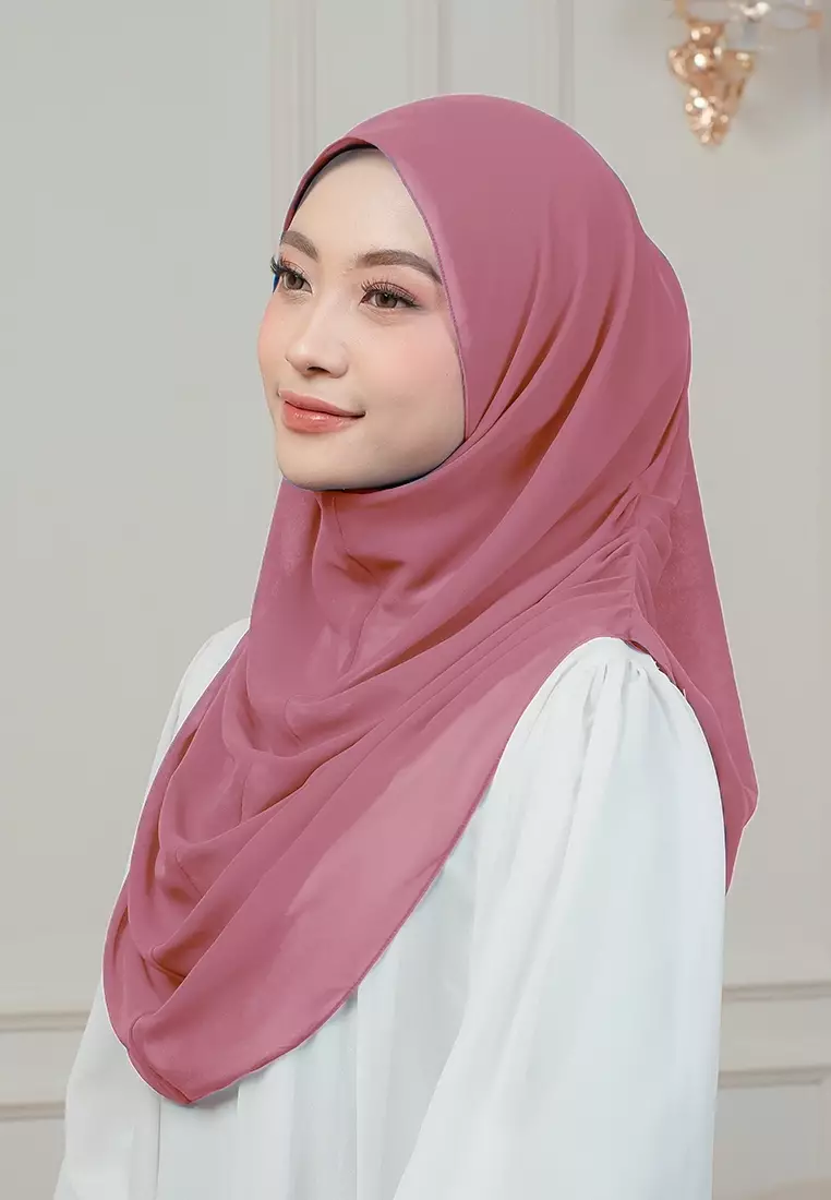 HIJAB INSTAN AURORA - PURPLISH PINK