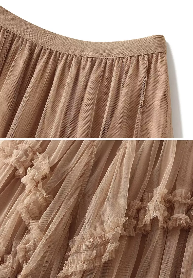 Multi-tiered Tulle Tiered Skirt AF1298