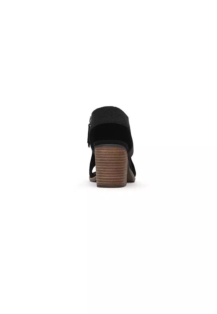 Women Eliana Black Suede/Melange Woven Shoes