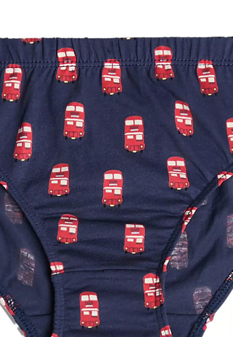 7pk Pure Cotton Transport Briefs