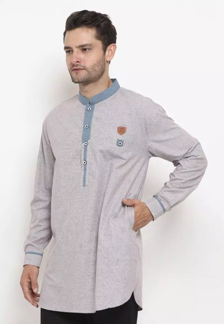 Zayidan Baju Koko Gamis Muslim Pria Rifai - Abu