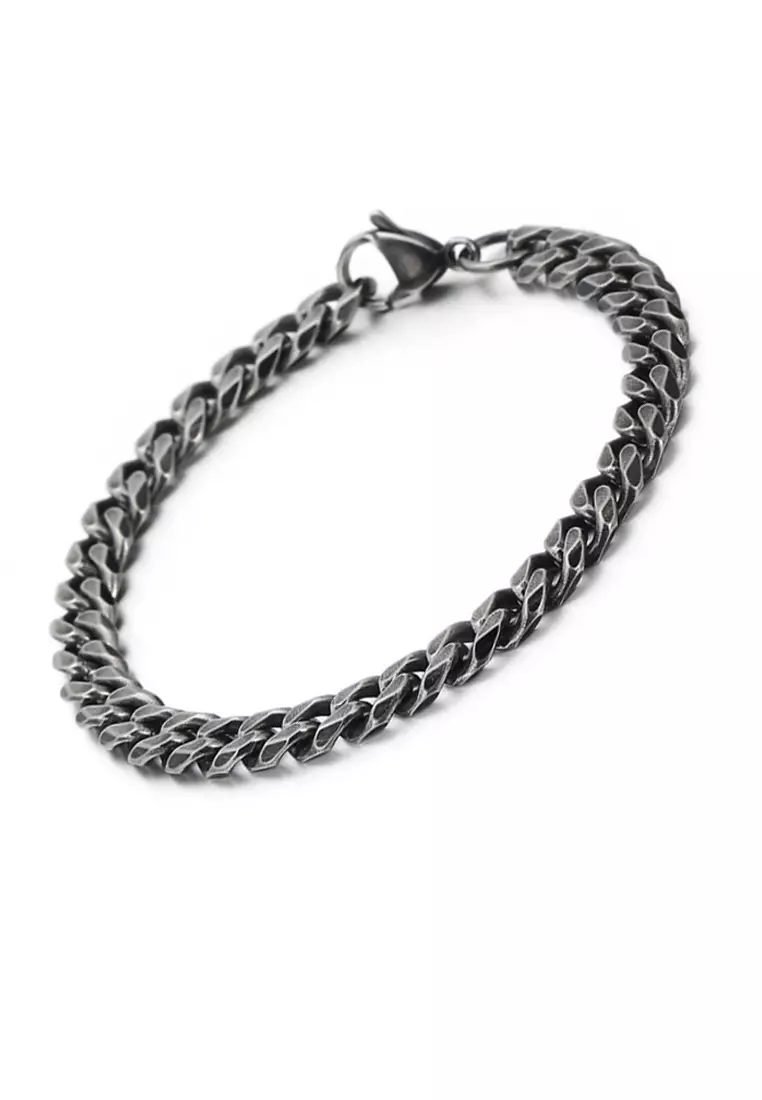 Mens black clearance link bracelet