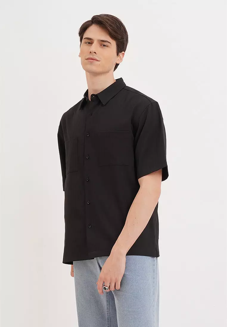 Buy Penshoppe Boxy Fit Textured Shirt Online ZALORA Malaysia