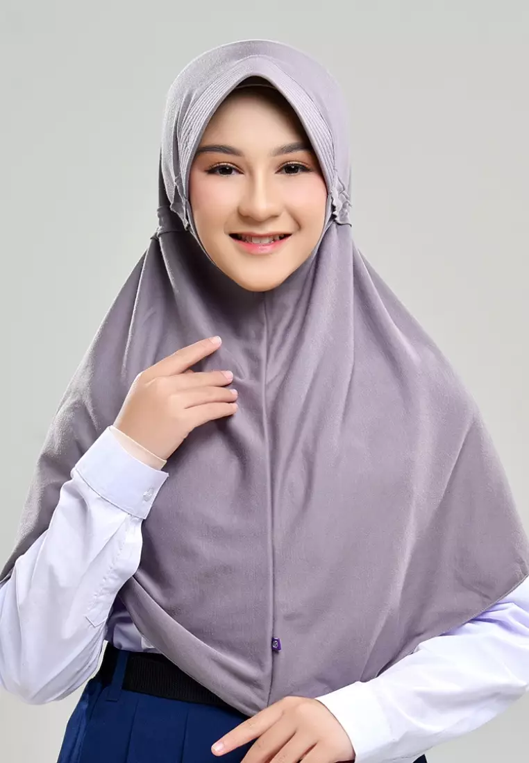 Rabbani - Kerudung Sekolah Instan Innova Lx - Grey