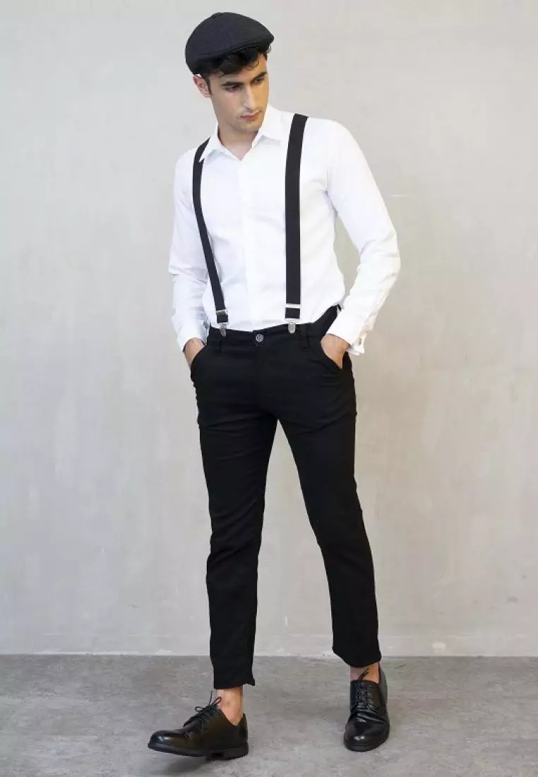 Sepatu kulit pria formal pantofel oxford quarter brogue hitam