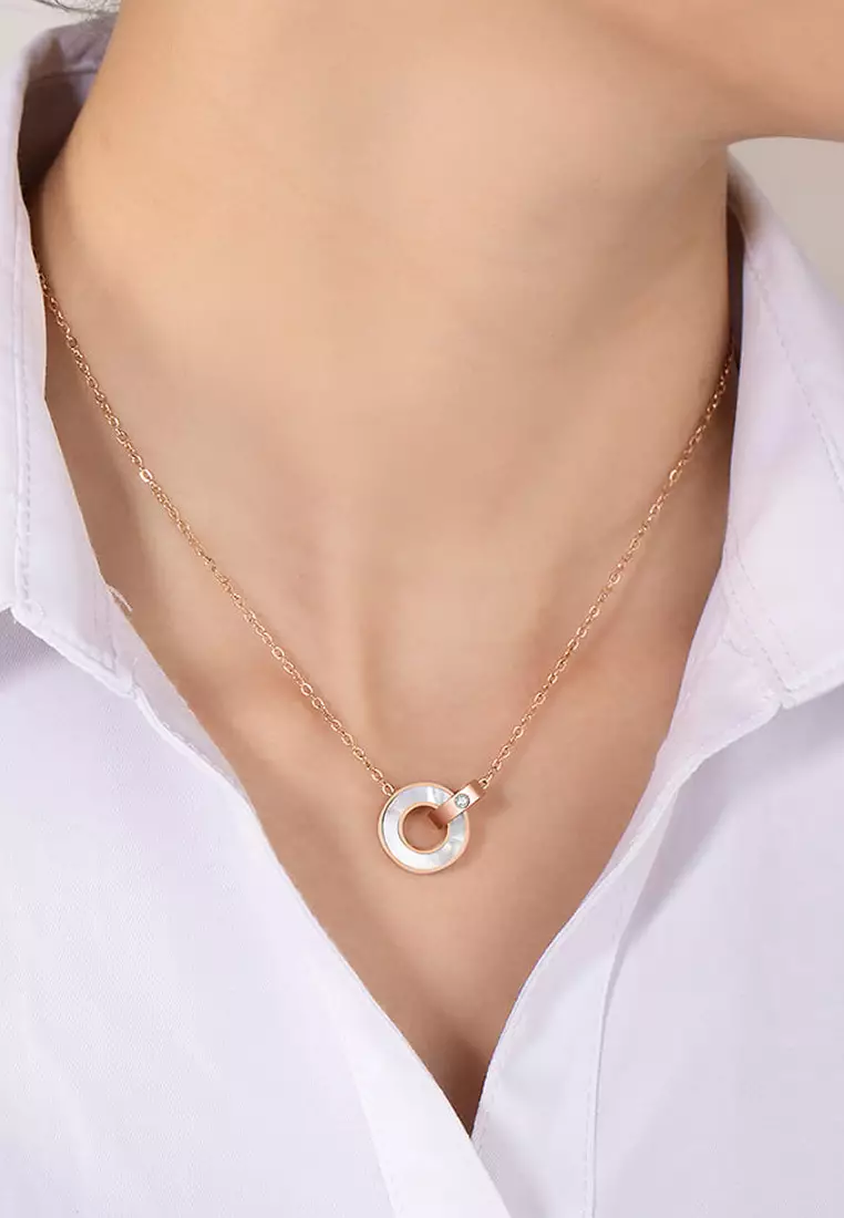 Genuine rose gold necklace outlet
