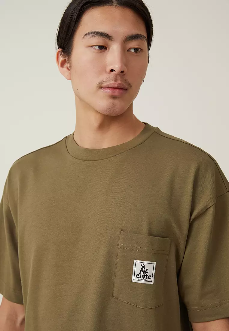 Cotton On Heavy Weight Pocket T-Shirt 2024