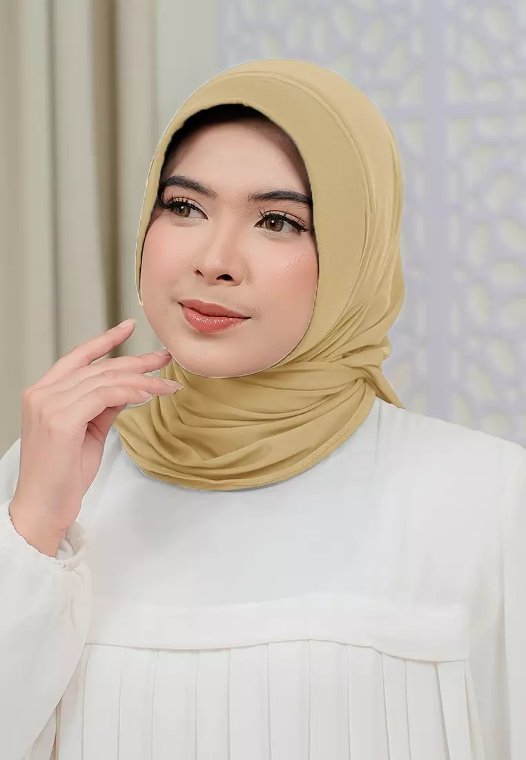 HIJAB INSTAN SOFTPAD AMEENA - CREAM