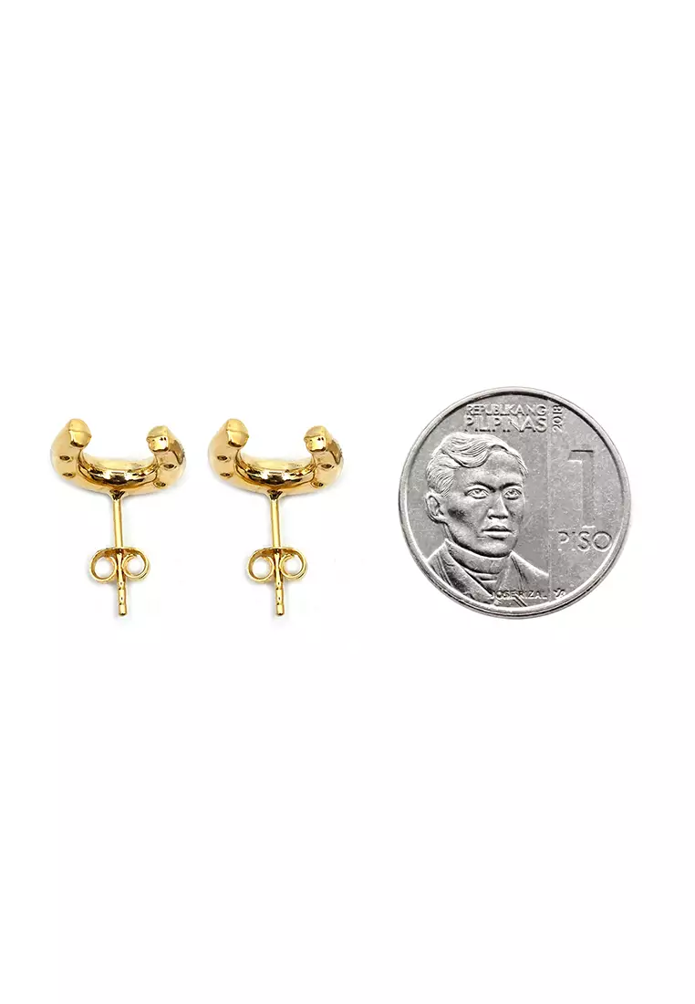 18K Italian Made Yellow Gold Earrings