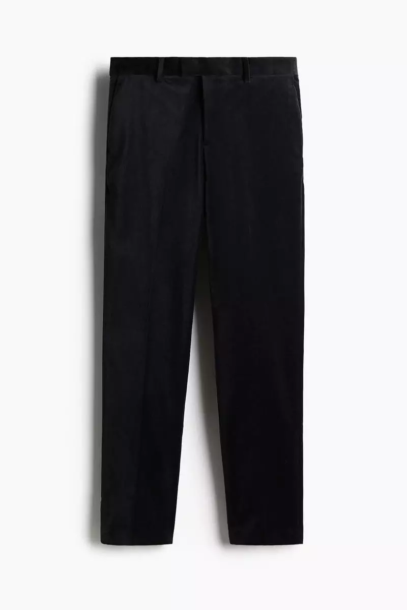 Slim Fit Cropped velvet trousers