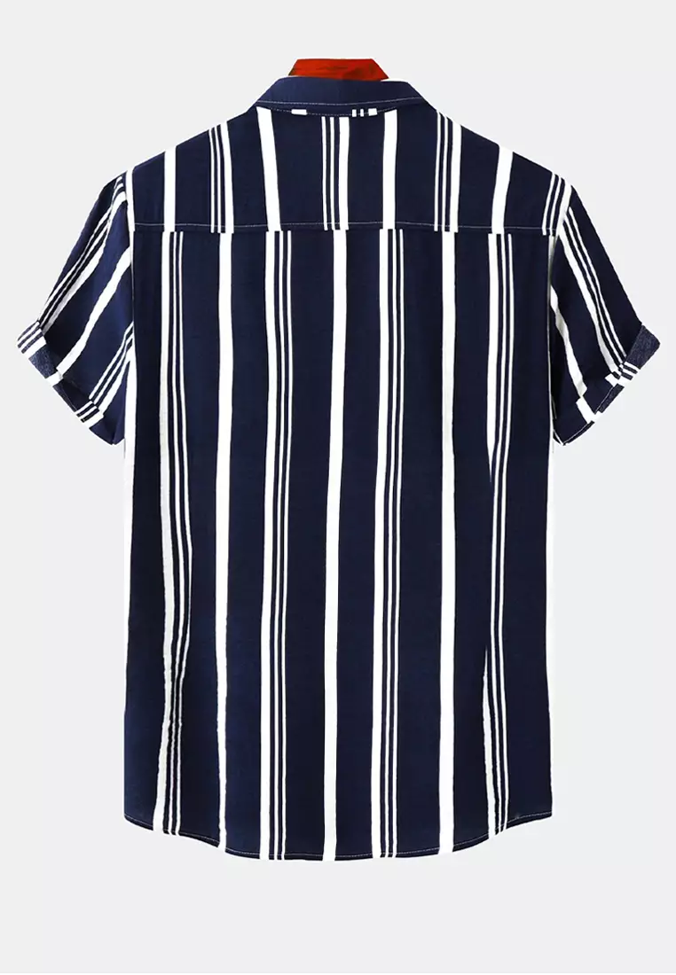 Striped Short-Sleeved Shirt YL-C279