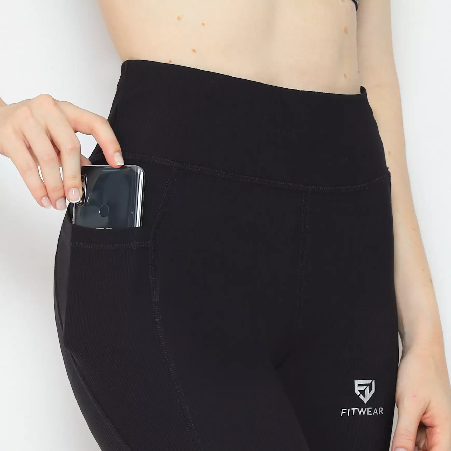 Fitwear - Legging Olahraga Wanita GALGADOT [LEGG RIBB] - BLACK