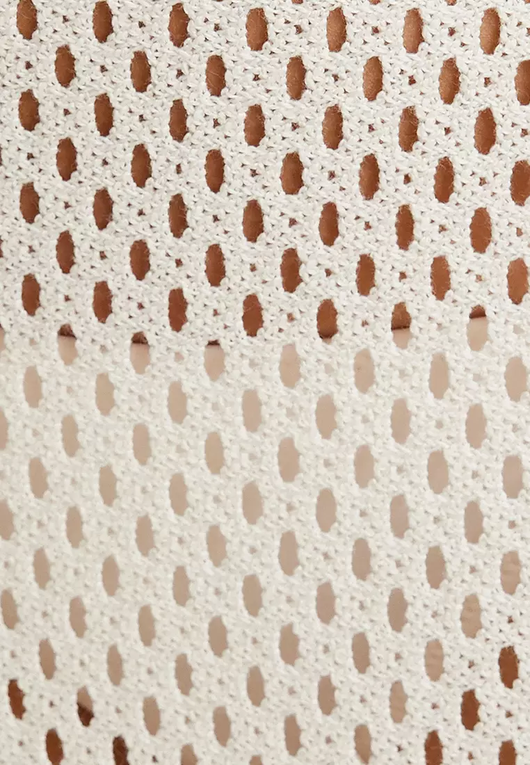 Crochet Halter Collar Tasseled Beach Dress