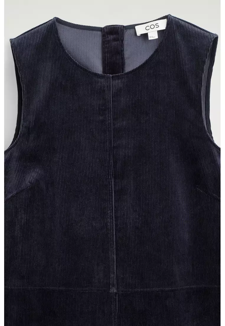 A-LINE CORDUROY MIDI DRESS