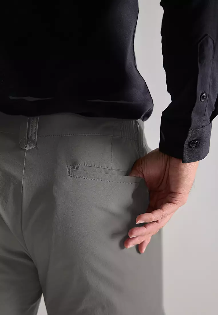 OXCON EZ Flexpants Celana Chinos Nylon Panjang Pria Dusty Grey