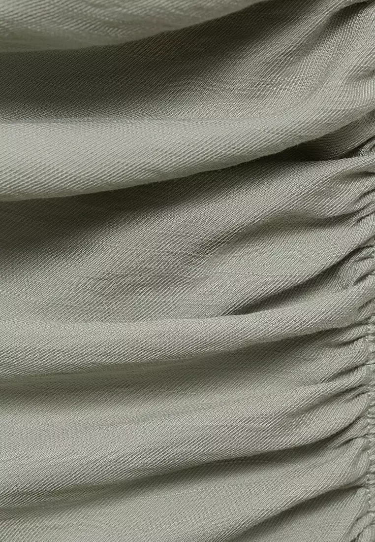 Asymmetrical Draped Short Dress