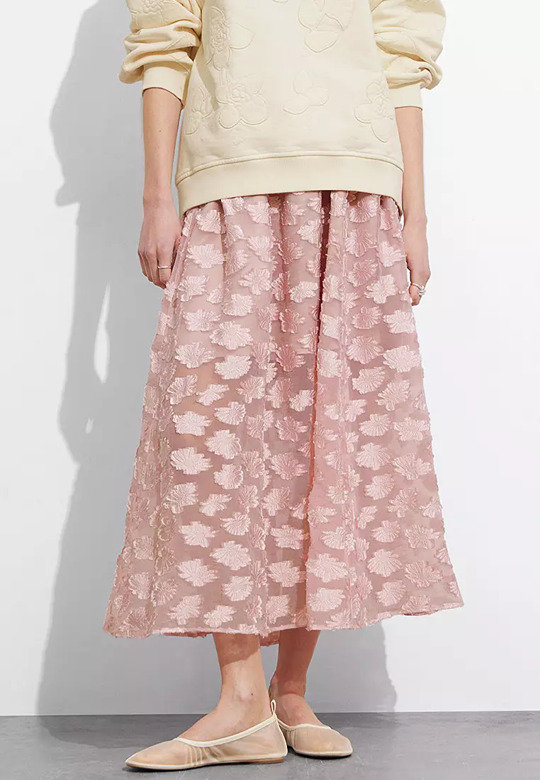 Buy & Other Stories Floral-Appliqué Midi Skirt 2025 Online