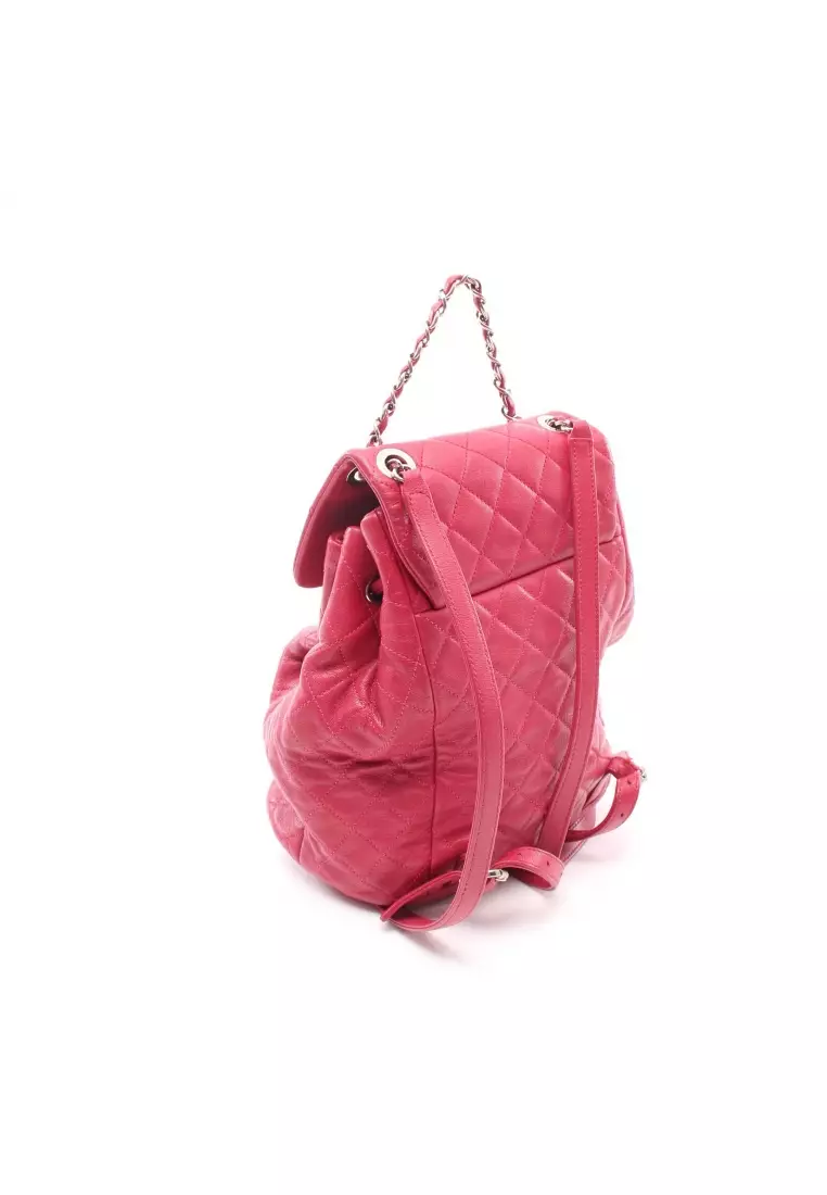 Buy Chanel Pre-loved CHANEL matelasse Backpack rucksack lambskin Pink  purple silver hardware 2023 Online
