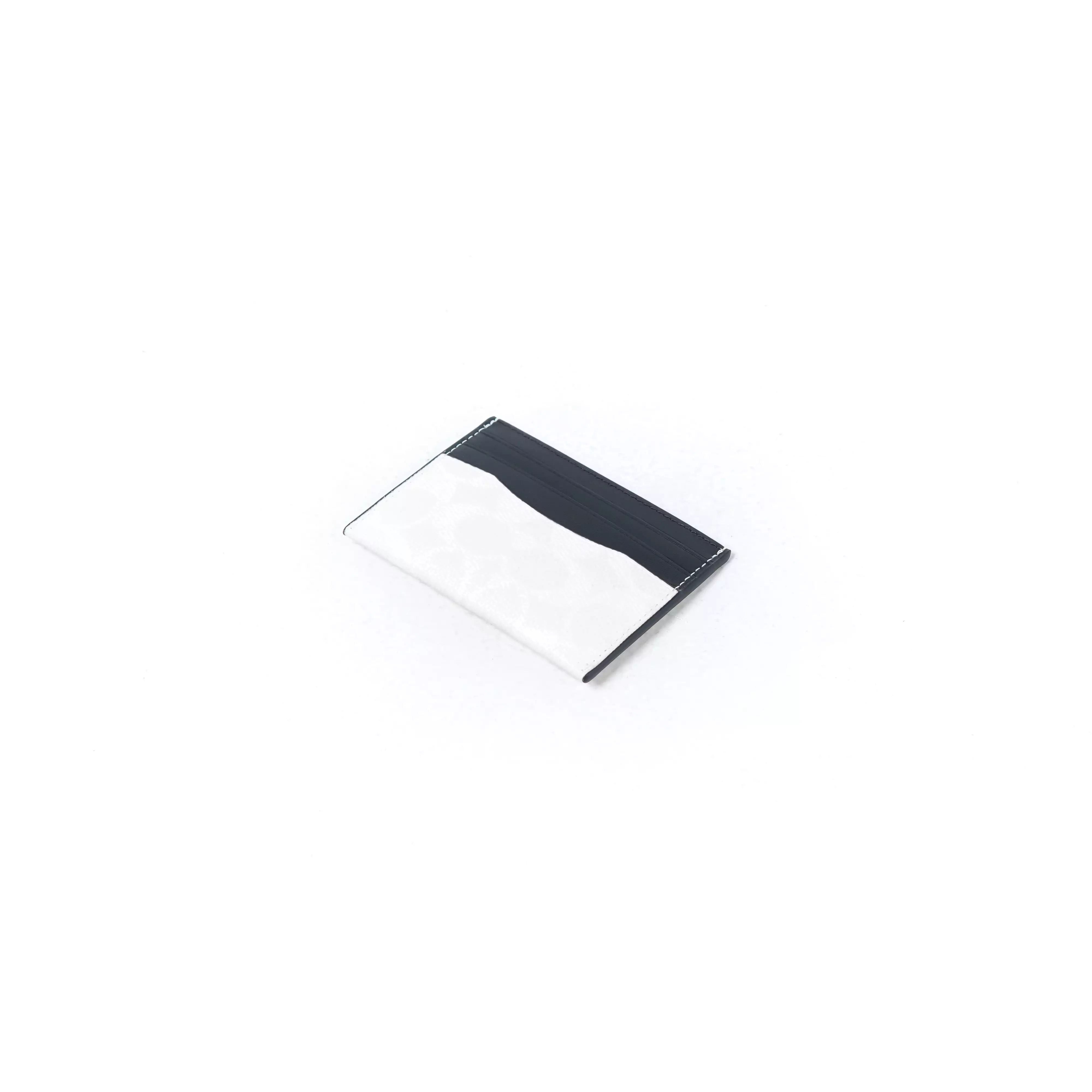 Dompet COACH MONOGRAM IVORY WHITE BLACK CARD HOLDER 100% ORIGINAL