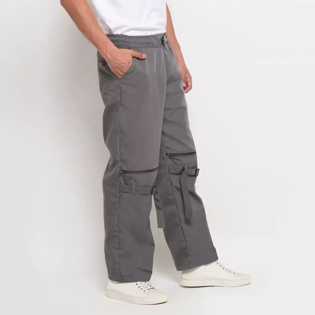 Okechuku KING Celana Panjang Cargo Pria Loose Fit Baggy Pants Streetwear Techwear
