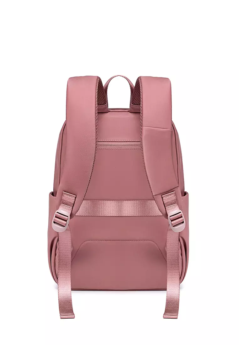 Solid Color 15.6'' Laptop Compartment Light Nylon Waterproof Knapsack Backpack For Women