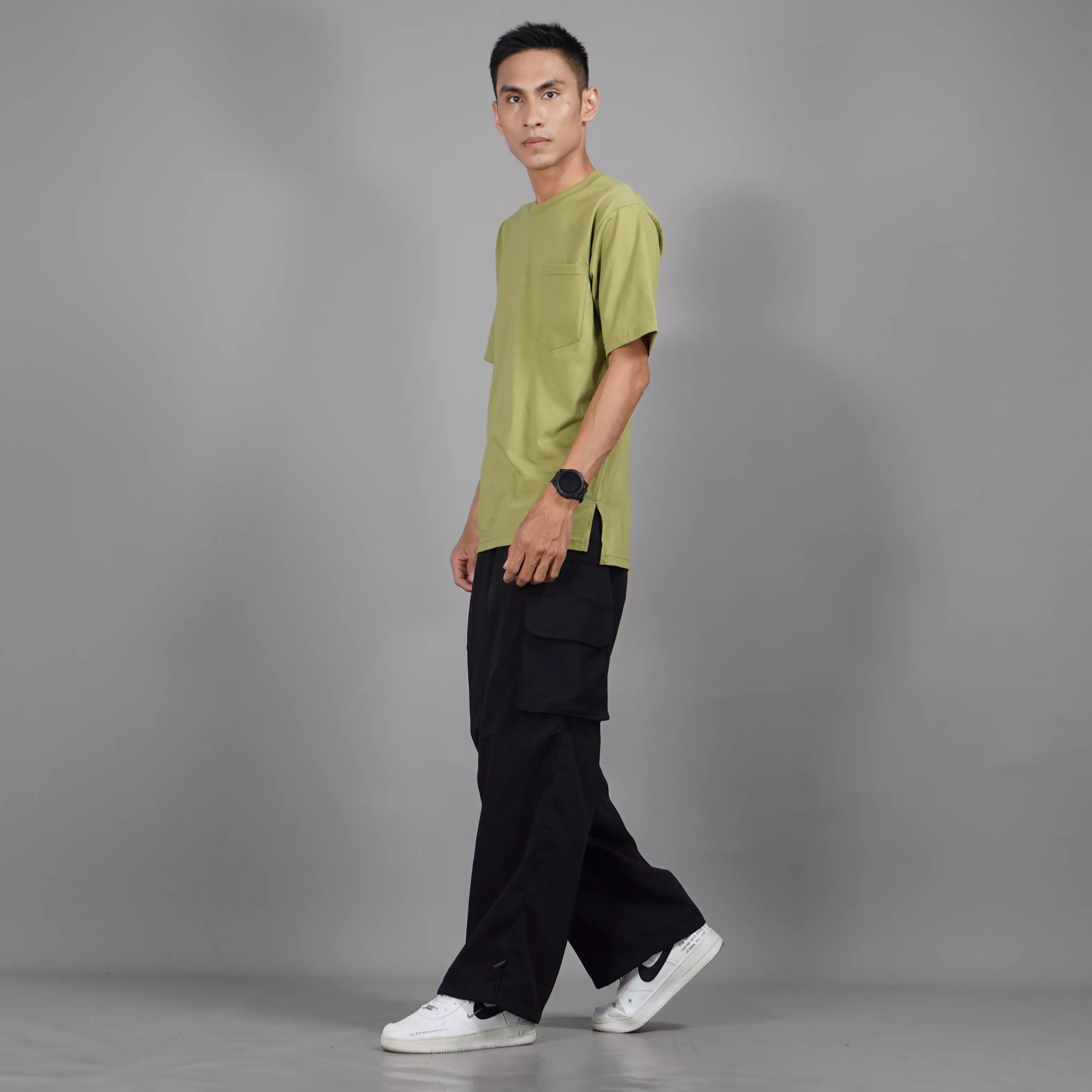  DANIEL Kaos Oversized Pria Kaos Polos Pria Oversized T-Shirt Polos Pria - Matcha