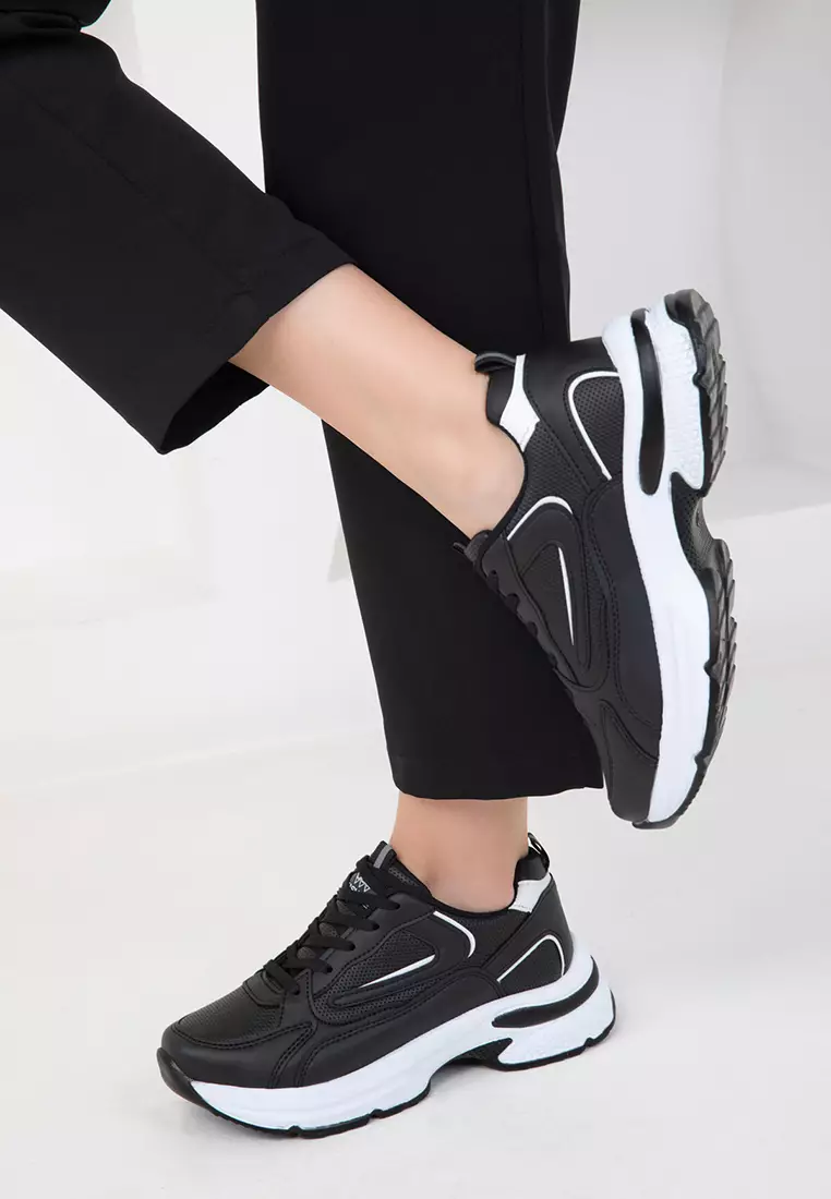 Black-White-C Women's Sneakers 18802
