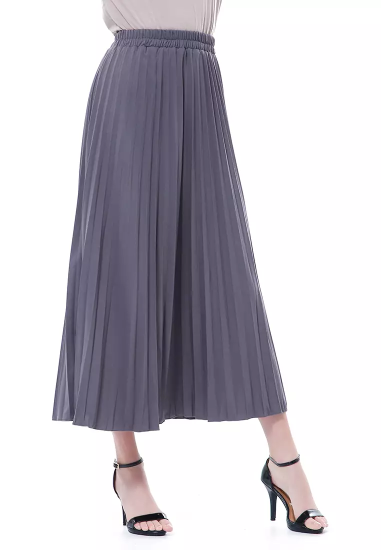 Nashywa Rok Bawahan Muslimah Wanita Regular Fit Premium Quality - Grey