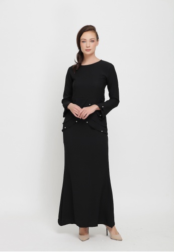 Buy Sarimah Kurung from Colours Thread Clothing in Black at Zalora