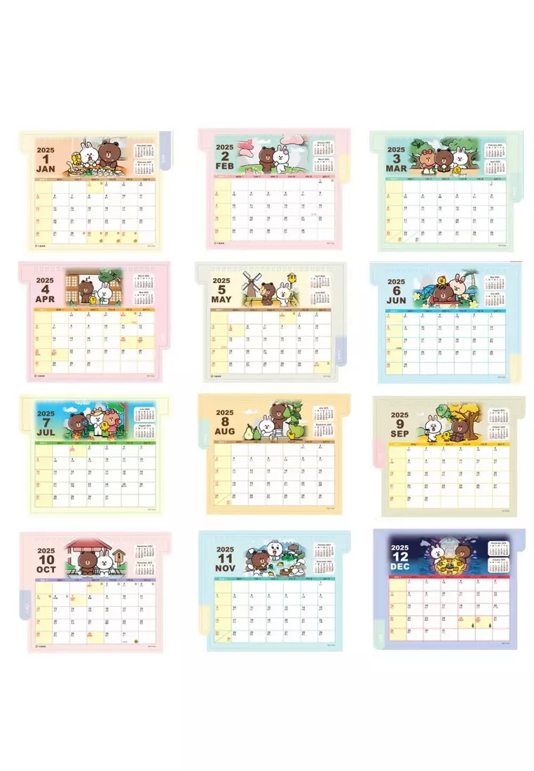 LINE FRIENDS LINE FRIENDS 2025 Desktop Calendar 2024 Buy LINE