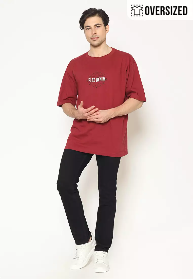 POLICE T-Shirt Cotton Oversized Pria 2079260061