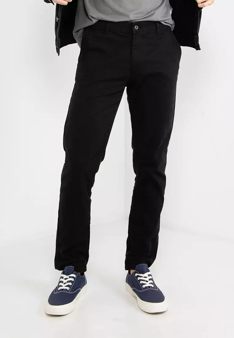 Chino pants for men black clearance