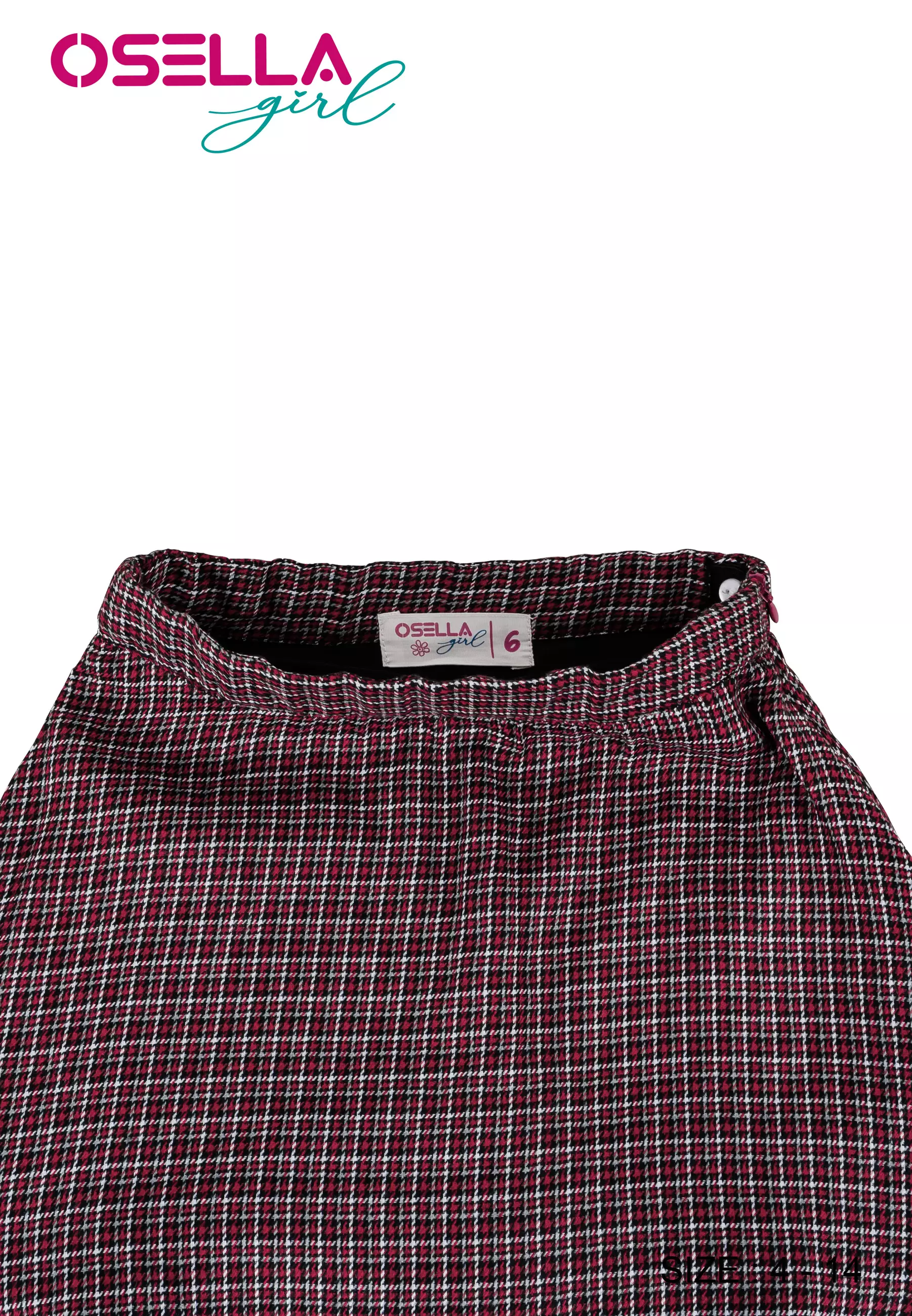 [NEW] Osella Kids Flare Checkered Mini Skirt In Red 2386401051 | Rok Mini Anak Perempuan