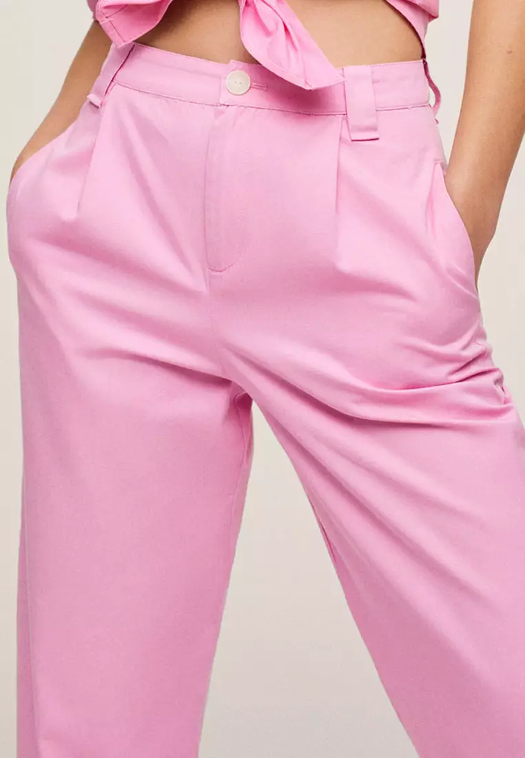 Cotton Pleated Trousers