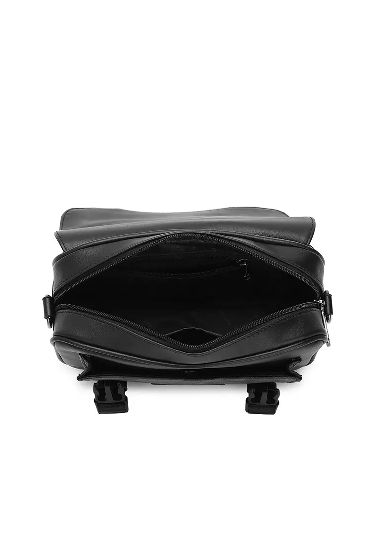 Camo Print Messenger Bag / Crossbody Bag / Sling Bag - Army Black