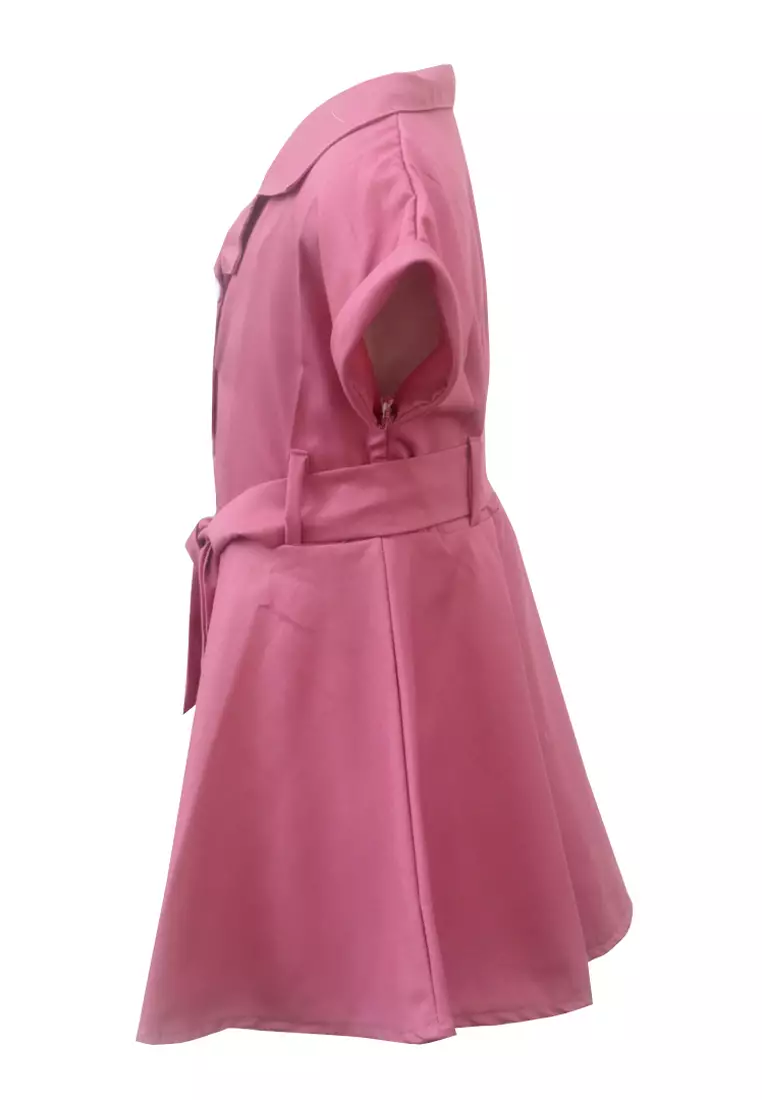 Two Mix Dress Anak Perempuan Kasual Bonus Bandana Bahan Kain Katun Usia 1-8 Tahun 4140