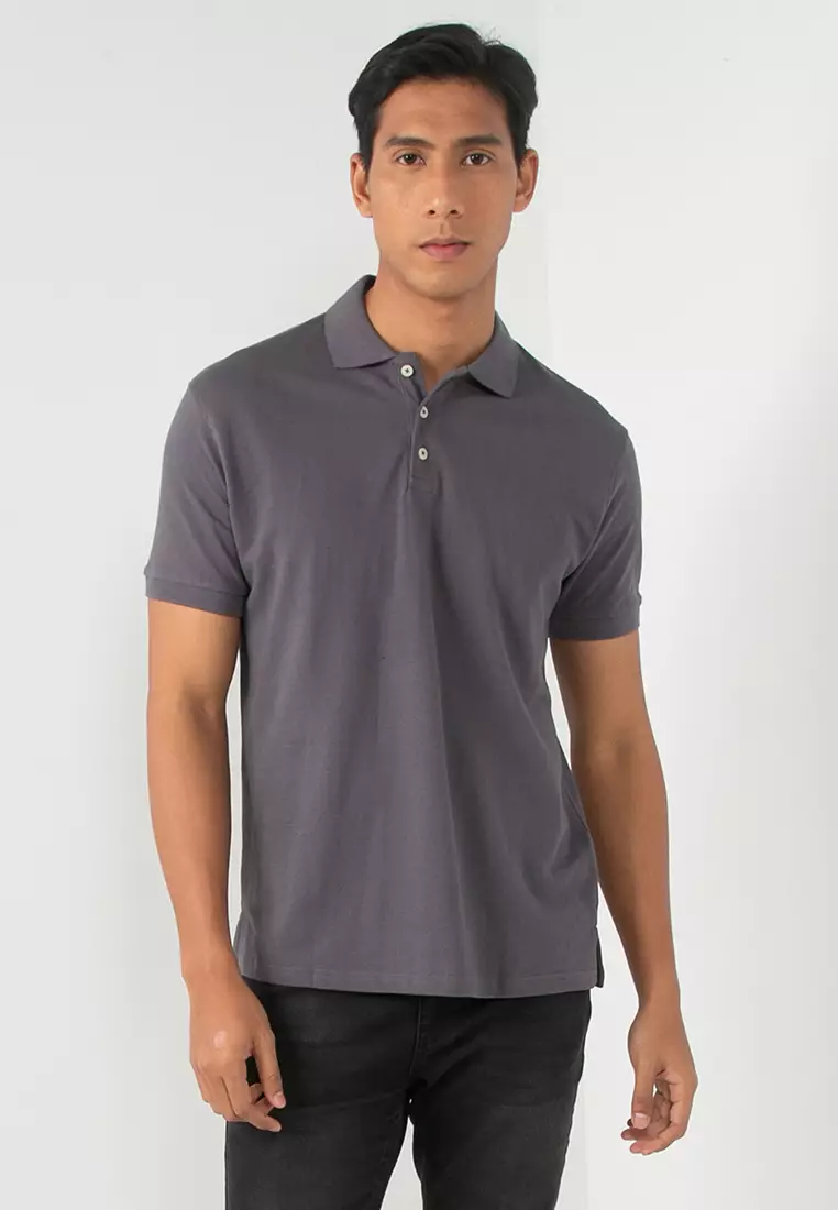 Calvin Klein Liquid Touch Polo Shirt, Charcoal, X-Large