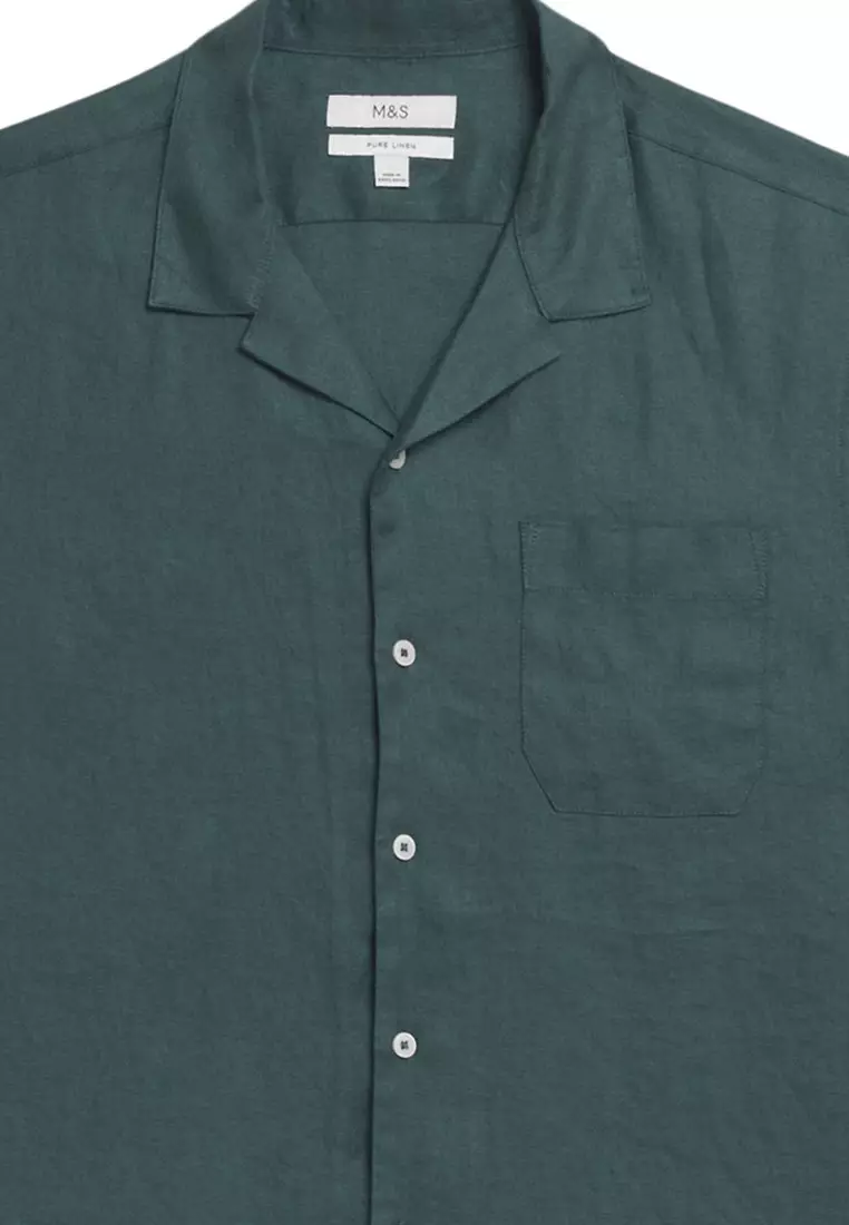 Jual Marks & Spencer Linen Rich Revere Shirt Original 2024 | ZALORA ...