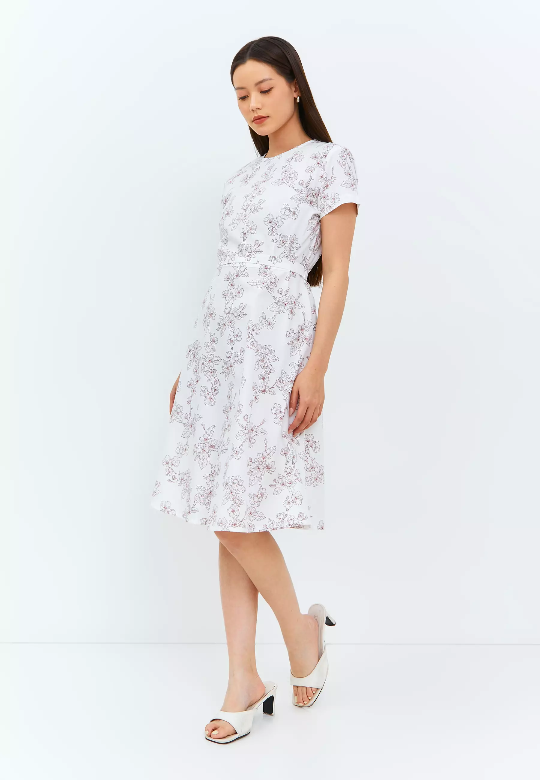 Clara Flower Red Dress (G.43113)