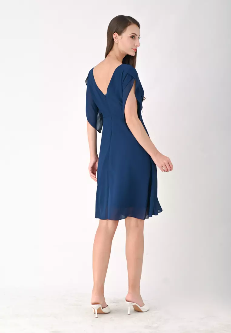 雪纺迷你连衣裙