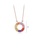 Glamorousky silver 925 Sterling Silver Plated Rose Gold Fashion Bright Colorful Geometric Round Pendant with Cubic Zirconia and Necklace 946B0AC12EF13BGS_2