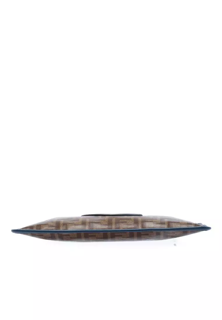 Pre-Loved Fendi Zucca Coated Canvas Clutch