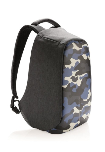 xd design bobby compact anti theft backpack camouflage blue