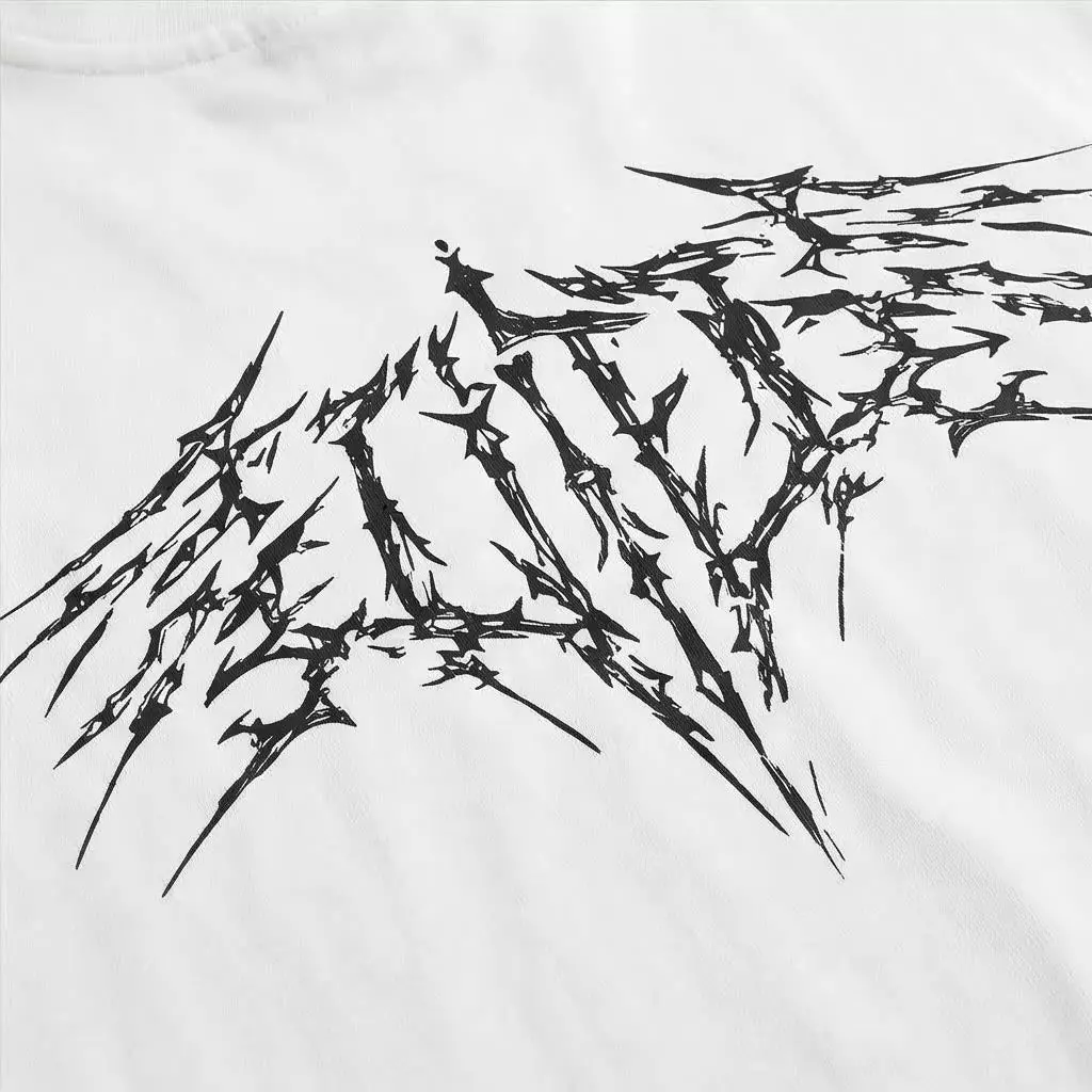 THIRDDAY Kaos Oversize Gym Kalcer Cotton Hybrid 240gsm "lift metal" putih MTZ60