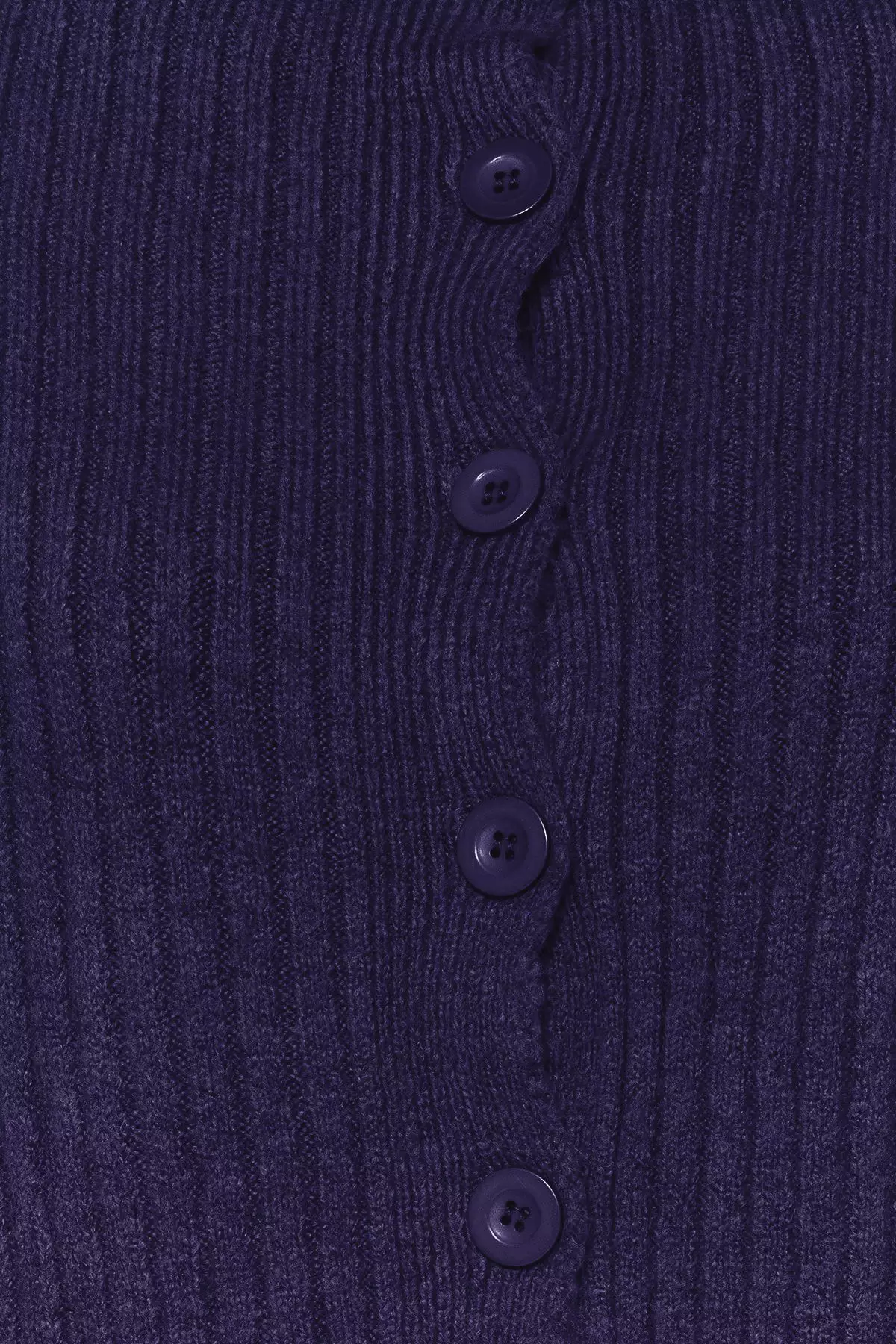 Navy Blue Crop Soft Textured Stand Collar Knitwear Cardigan